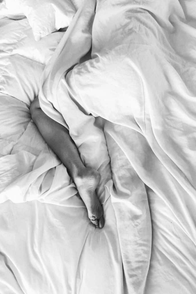 person laying in bed