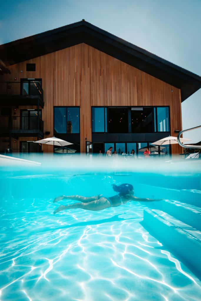 Swimming in the pool