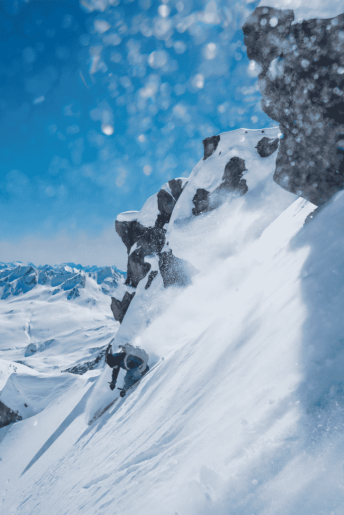 Winter mountainside