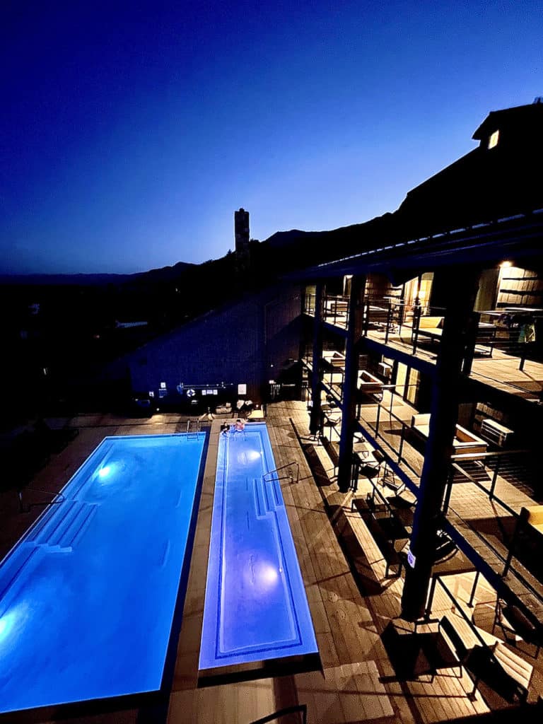 Continuum pool at night