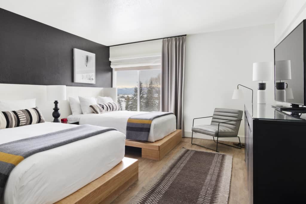 two beds in bedroom