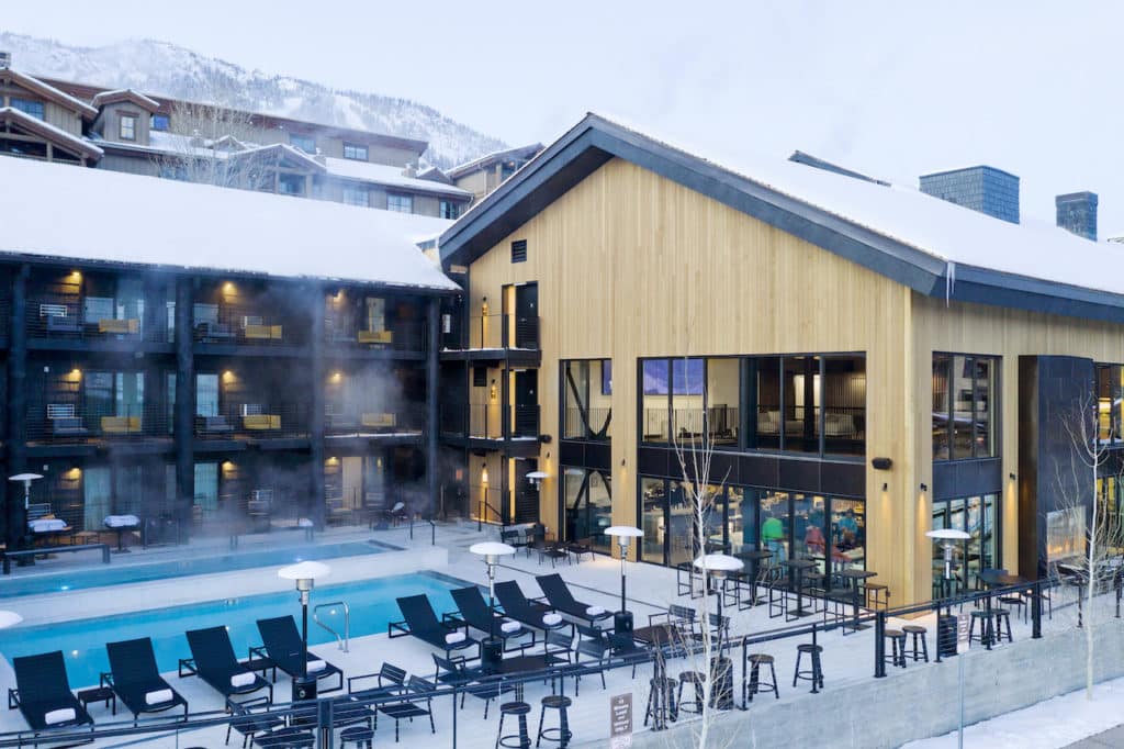 Outside area during winter