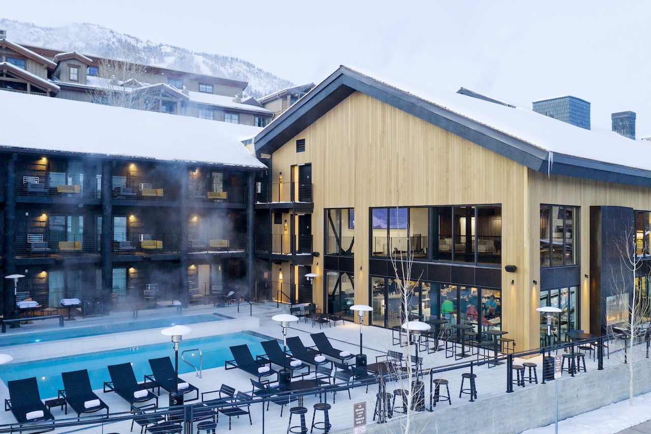 Outside area during winter